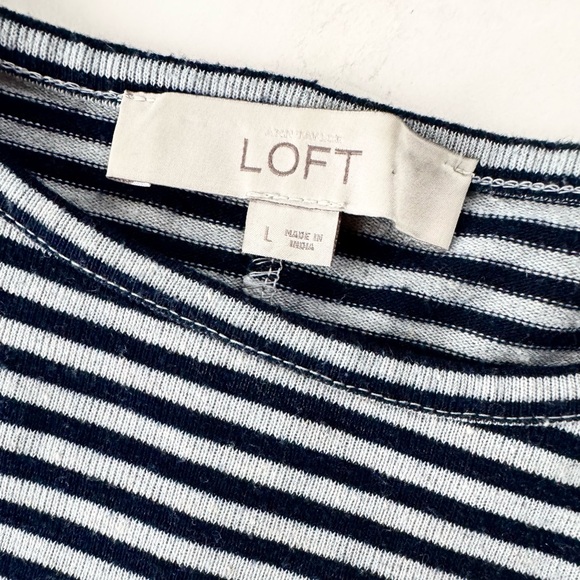 Boxy Striped Loft Sweater L - Picture 2 of 5